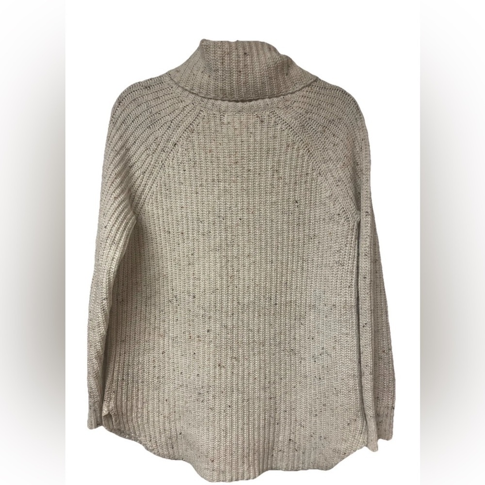 Nordstrom Sun & Shadow Knit Cowl Neck Pullover Sweater Speckled Cream S - Picture 3 of 6